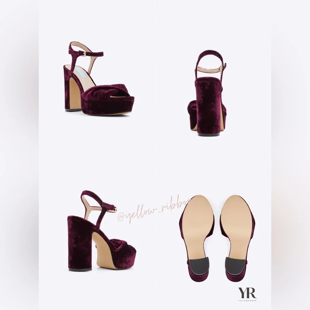 🆕 DRAPER JAMES | PALOMA PLATFORM HEEL | BURGUNDY | SIZE: US 8.5